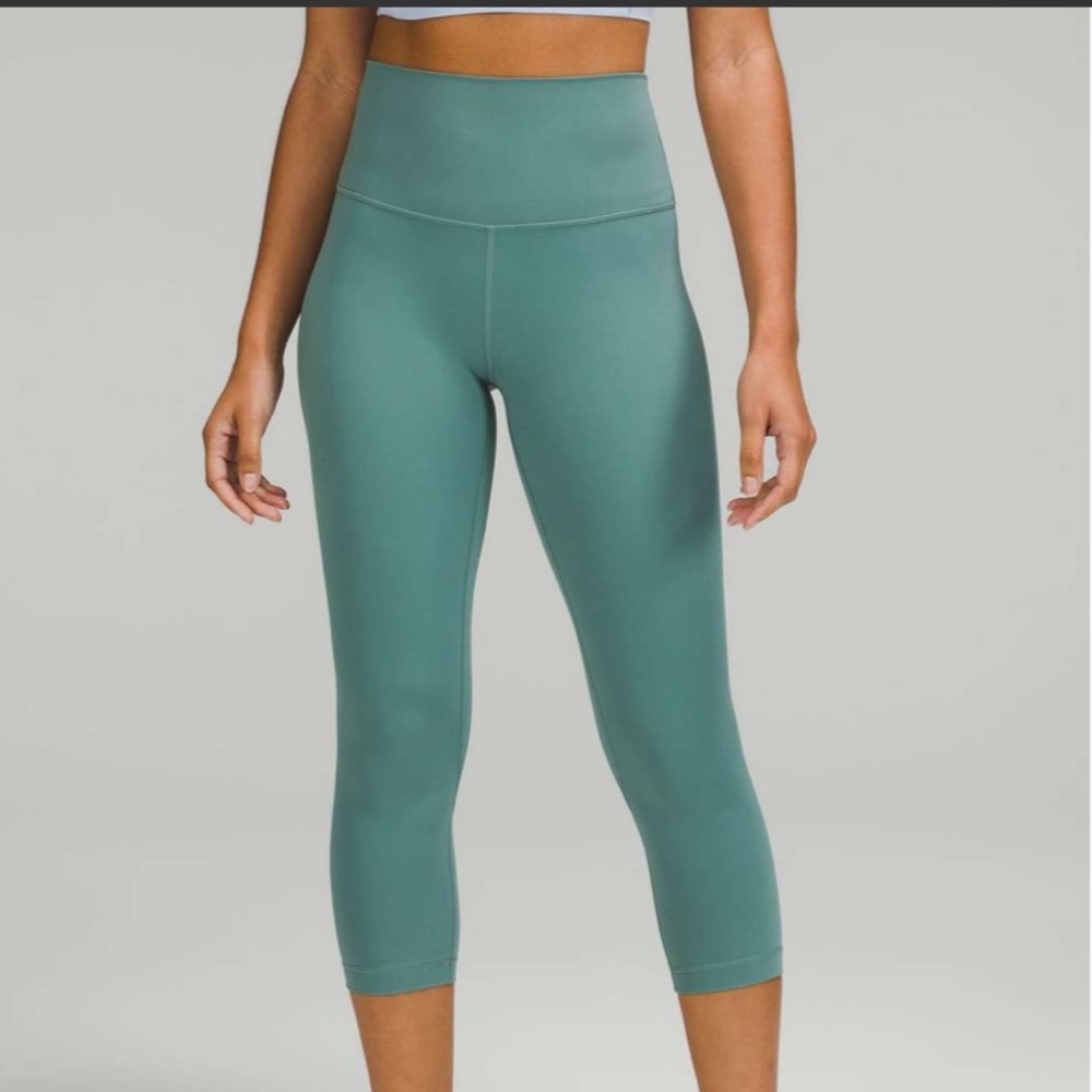 Lululemon Align High-Rise Crop 21" Tidewater Teal Size 10 - Picture 2 of 10